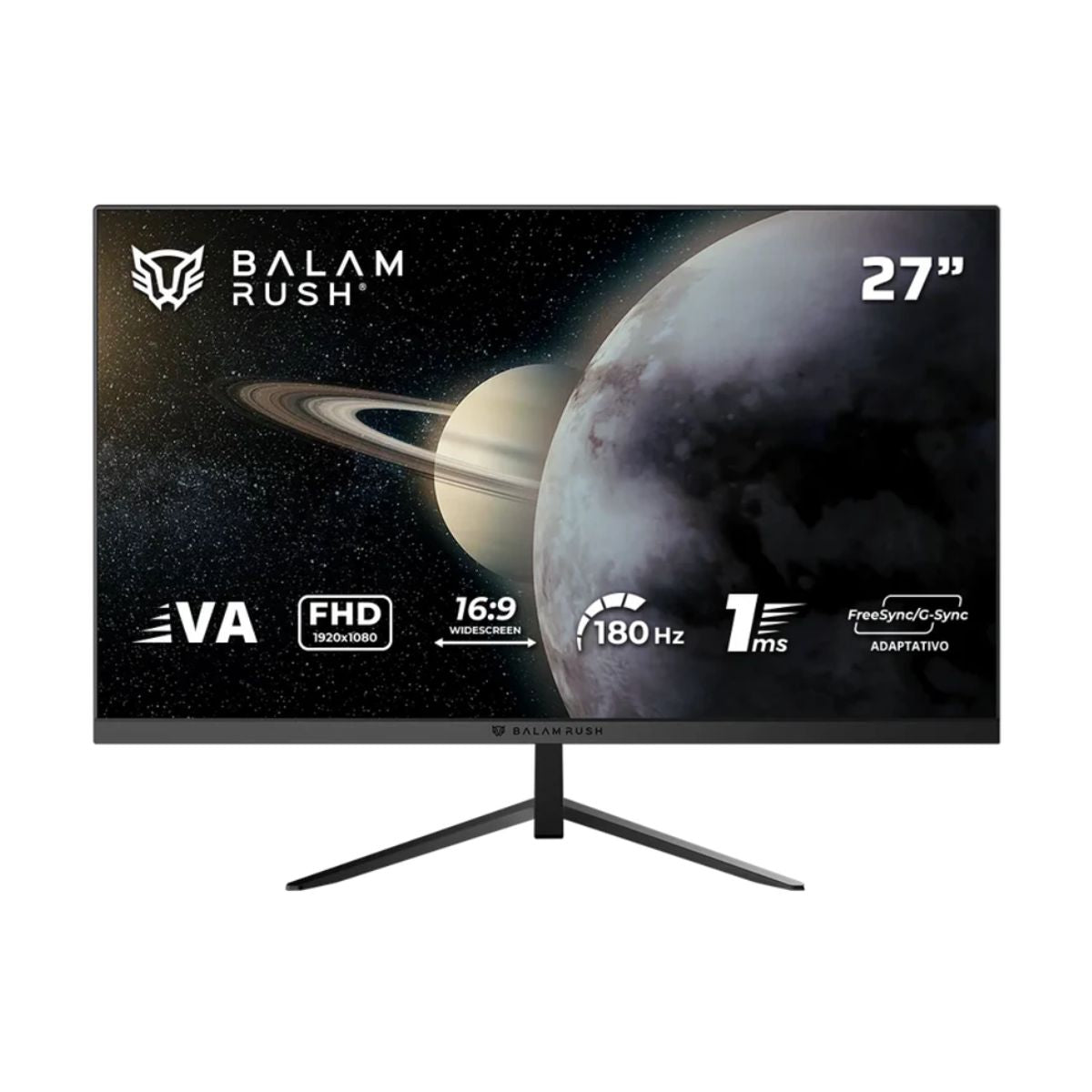 MONITOR 27" BALAM RUSH(BR-943000)TITAN MTG27Y,FHD,180HZ,1*HDMI 2.1,1*DP 1.4,1*TIPO C+3.5 MM,NEGRO