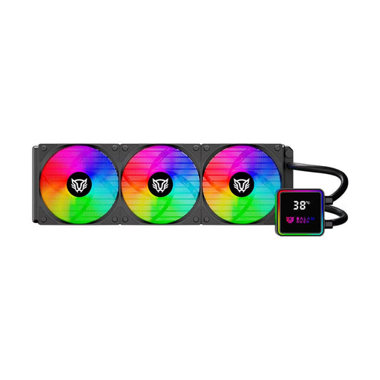 VENTILADOR P/CPU BALAM RUSH (BR-944069) CRYO PRISM 360 BLACK,ARGB,TDP 300W,AMD/INTEL,DISPLAY, NEGRO