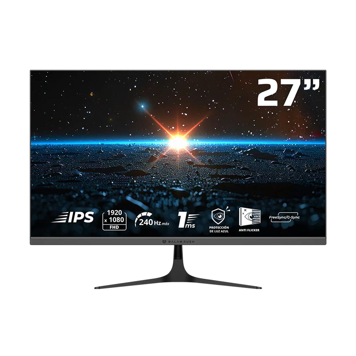 Monitor Gamer 27 Pulgadas COSMOS EDGE MCE27P BALA RUSH IPS - Resolucion: 1920 x 1080  FHD Frecuencia: 240Hz