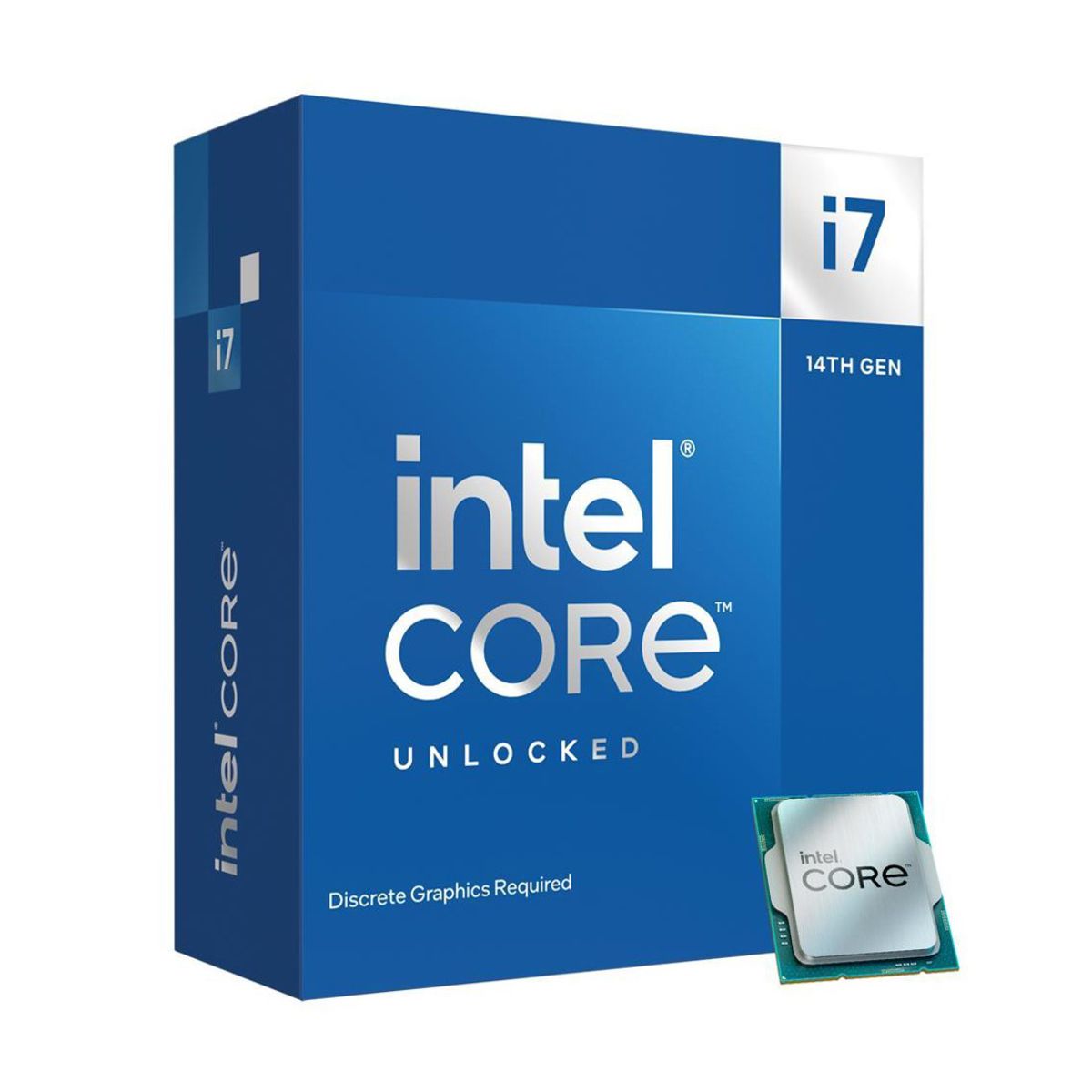 Procesador Intel(r) Core(tm) i7-14700KF de 5.6 GHz Max Turbo - 20 Core, 28 Threads, 33Mb Cache requiere GRAFICOS - DISIPADOR(MOTHERBOARD LGA1700)