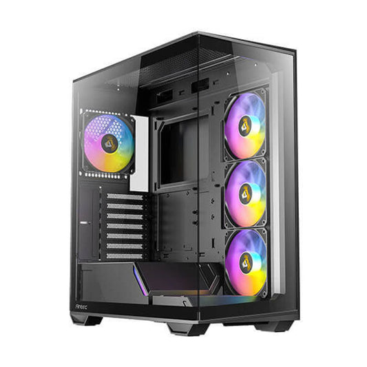 GABINETE ANTEC (C3 ARGB) CONSTELLATION C3 ATX,CRISTAL,S/FUENTE,4*FAN 120MM,1*USB-C,1*USB 3.0,NEGRO