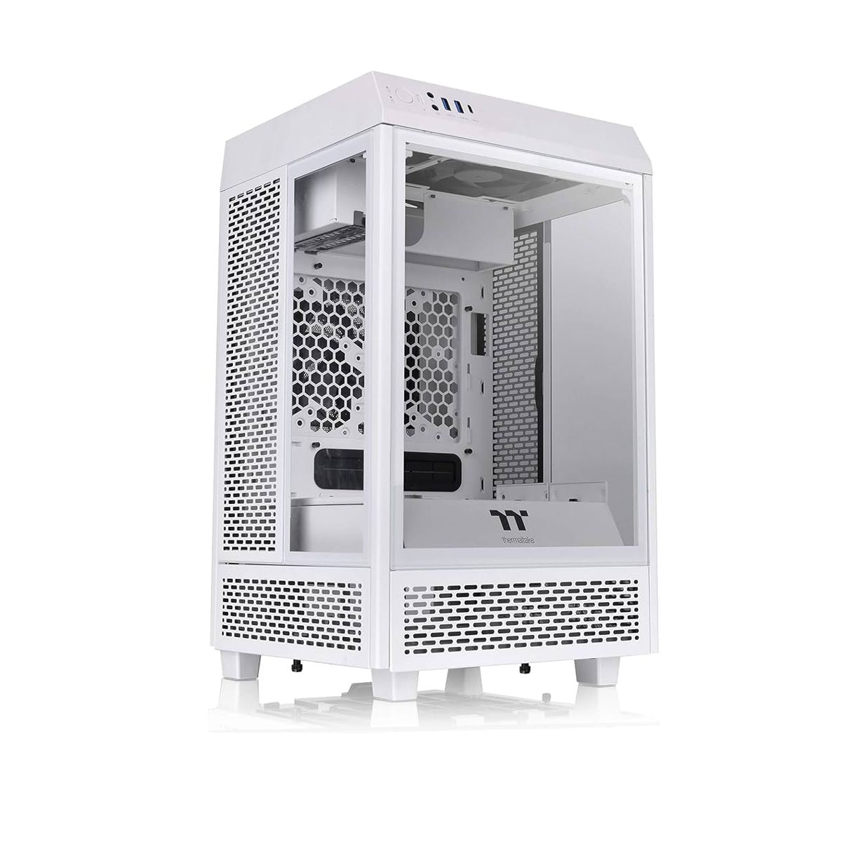 Gabinete Thermaltake Tower 100 Snow -   con Ventana RGB, Mini-Tower, Mini-ITX, USB 3.0, sin Fuente