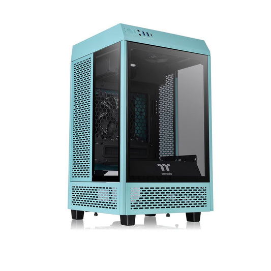 Gabinete Thermaltake Tower 100 Turquesa - con Ventana RGB, Mini-Tower, Mini-ITX, USB 3.0, sin Fuente