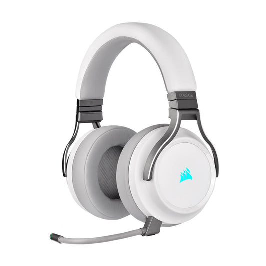AUDIFONOS CORSAIR (CA-9011186-NA) VIRTUOSO WIRELESS SE RGB WHITE 7.1CH USB C/MIC COMP. PC