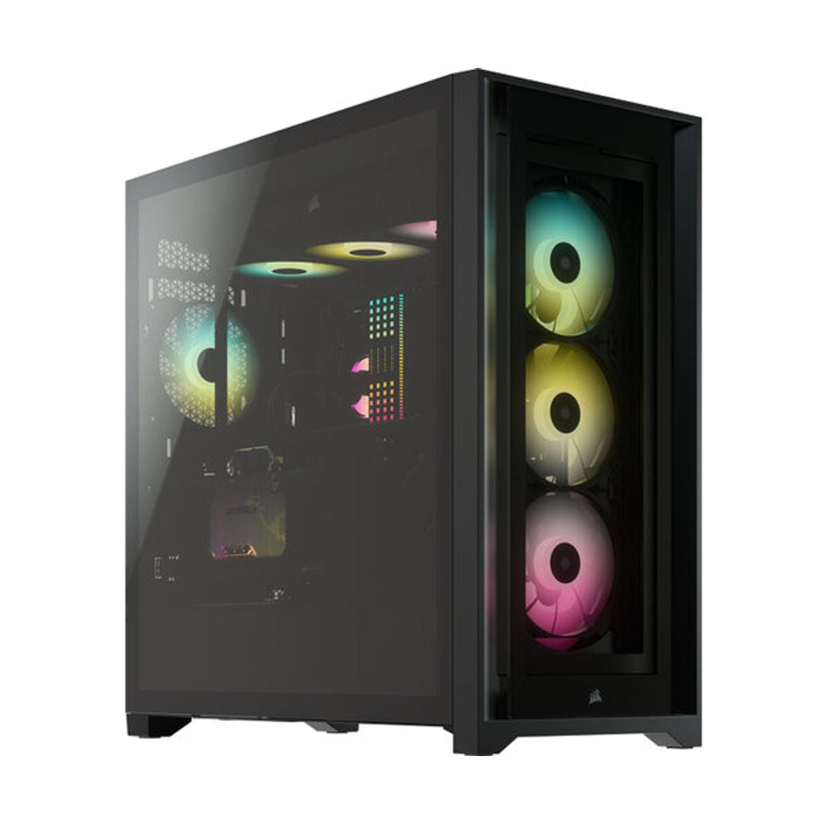 GABINETE CORSAIR (CC-9011212-WW) ICUE 5000X RGB NEGRO CRISTAL TEMPLADO MED-TORRE SIN FUENTE