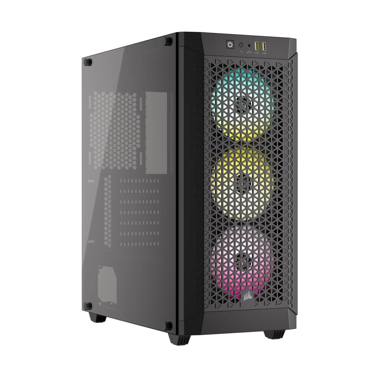 GABINETE CORSAIR (CC-9011272-WW) 480T RGB AIRFLOW,NEGRO,CRISTAL TEMPLADO,MED-TORRE,SIN FUENTE