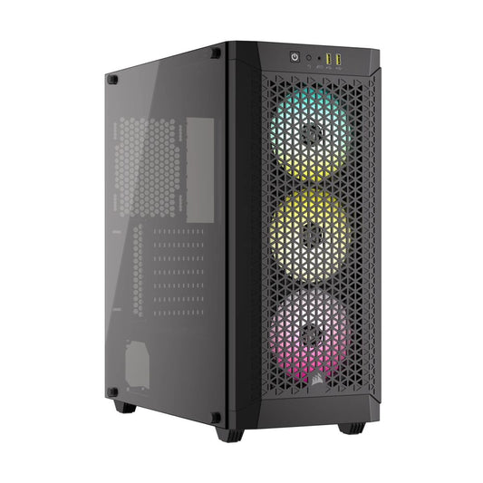 GABINETE CORSAIR (CC-9011272-WW) 480T RGB AIRFLOW,NEGRO,CRISTAL TEMPLADO,MED-TORRE,SIN FUENTE