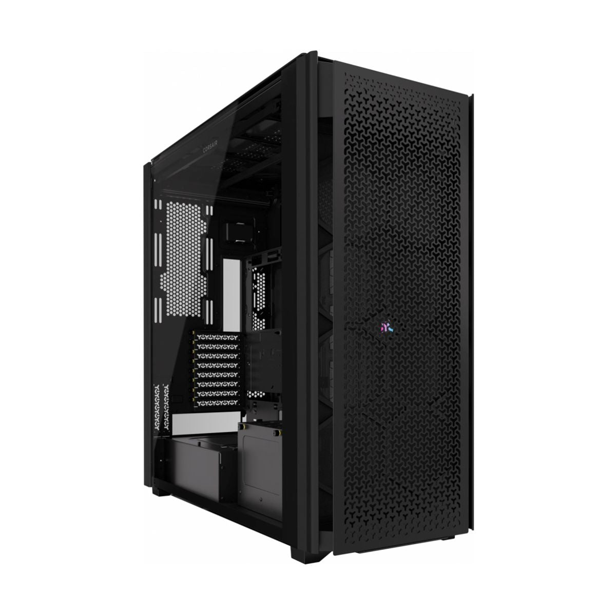 GABINETE CORSAIR (CC-9011273-WW) ICUE LINK 9000D AIRFLOW, CRISTAL TEMP, SIN FUENTE NEGRO