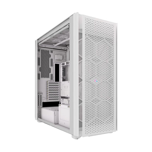 GABINETE CORSAIR (CC-9011274-WW) ICUE LINK 9000D AIRFLOW, CRISTAL TEMP, SIN FUENTE, BLANCO