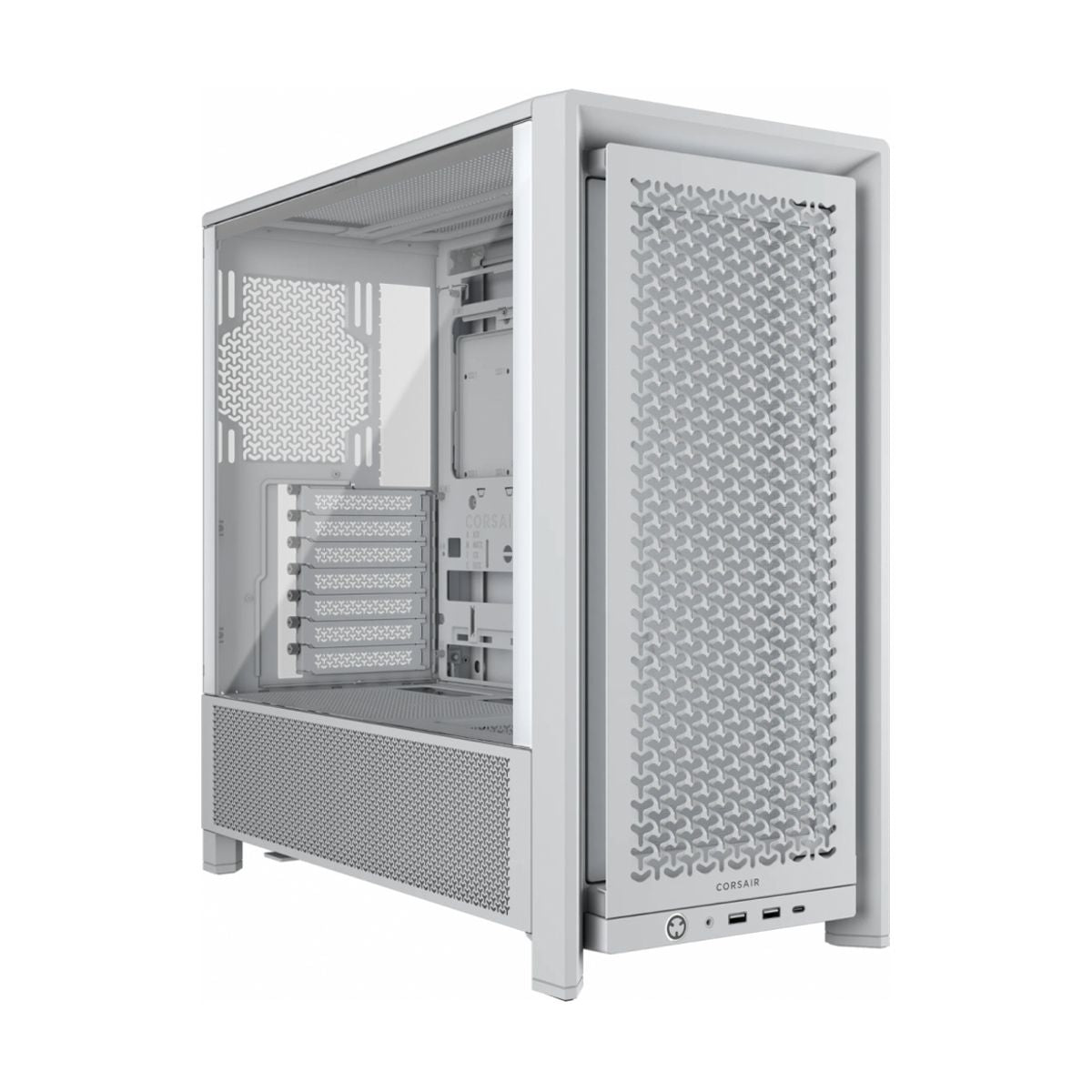GABINETE CORSAIR (CC-9011291-WW) 4000D FRAME,BLANCO CRISTAL TEMPLADO MED-TORRE SIN FUENTE