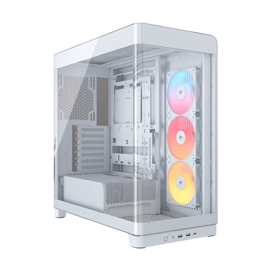 GABINETE CORSAIR (CC-9011315-WW) 4500X FRAME,BLANCO CRISTAL TEMPLADO MED-TORRE SIN FUENTE