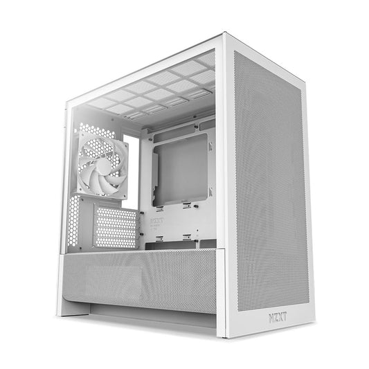 GABINETE NZXT (CC-H31FW-01) H3 FLOW MID TOWER, MICRO ITX, MICRO ATX, 1 FAN, SIN FUENTE, BLANCO