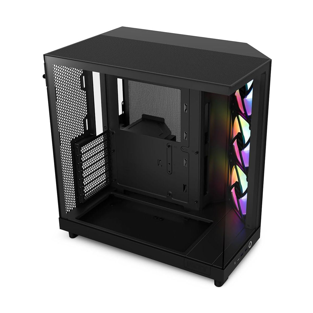 GABINETE NZXT H6 FLOW BLACK, ATX CRIST TEMP 3 VENT.