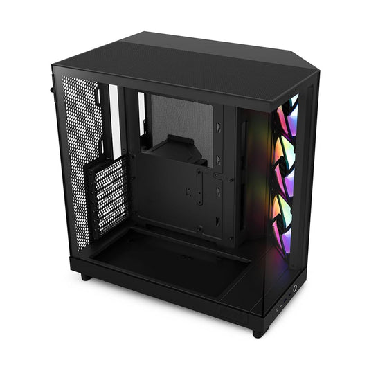GABINETE NZXT H6 FLOW BLACK, ATX CRIST TEMP 3 VENT.