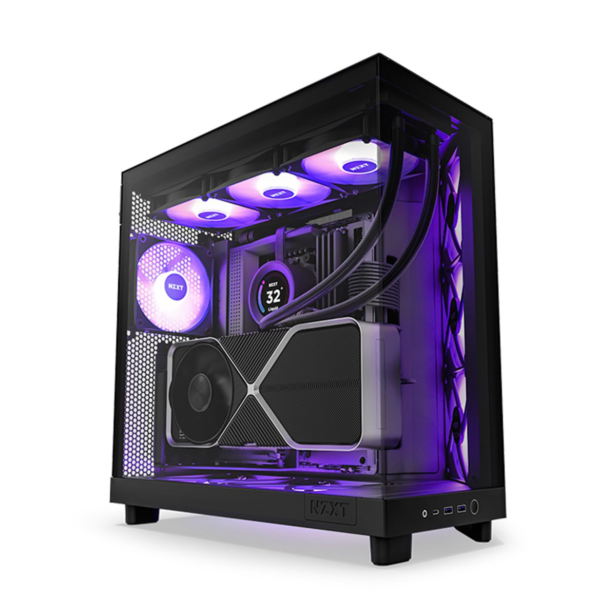GABINETE NZXT (CC-H61FB-R1) H6 FLOW EDITION COMPACT DUAL-CHAMBER CASE, ATX