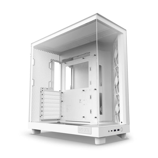 GABINETE NZXT (CC-H61FW-01) H6 FLOW EDITION COMPACT DUAL-CHAMBER CASE, ATX, BLANCO