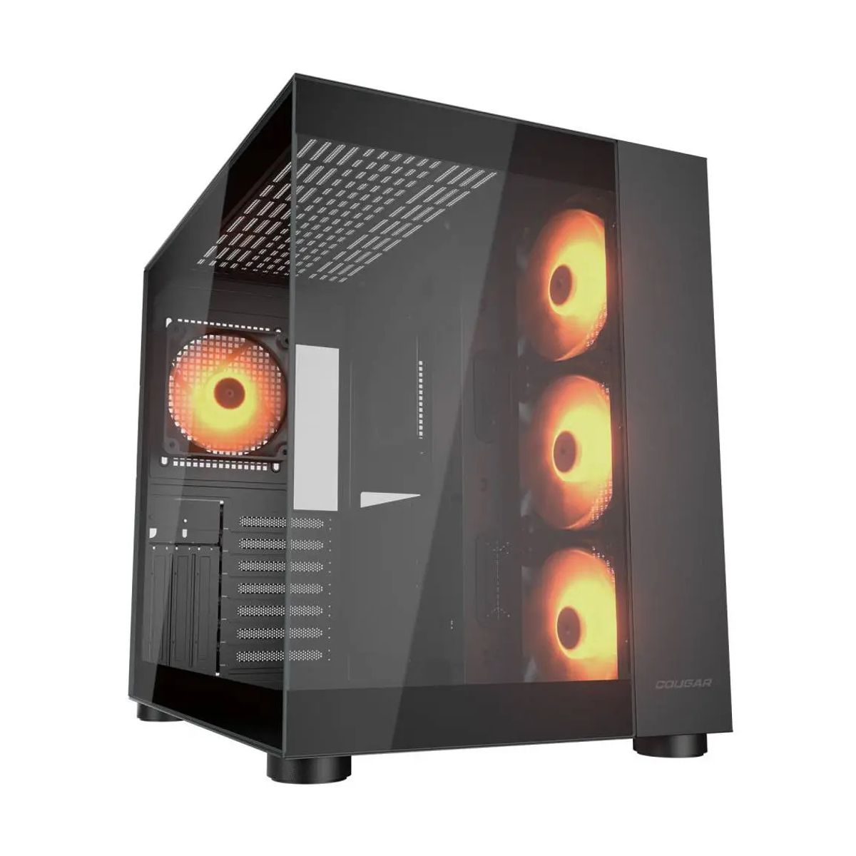 GABINETE COUGAR FV150 RGB BLACK (CGR-5KA1B-RGB) MID TOWER DUAL CHAMBER PC CASE