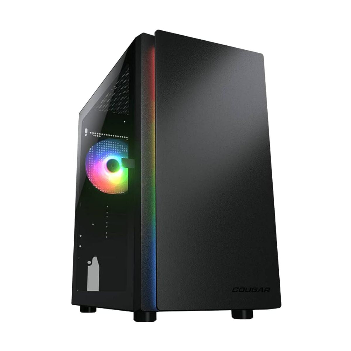 GABINETE COUGAR PURITY RGB-BLACK (CGR-5PC4B-RGB) MINI TOWER  RGB PC CASE