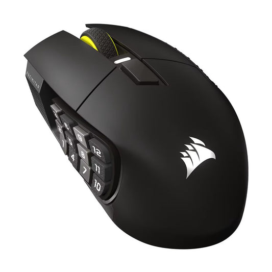 MOUSE OPTICO CORSAIR (CH-9314014-WW) SCIMITAR ELITE, WIRELESS, GRIS METALICO