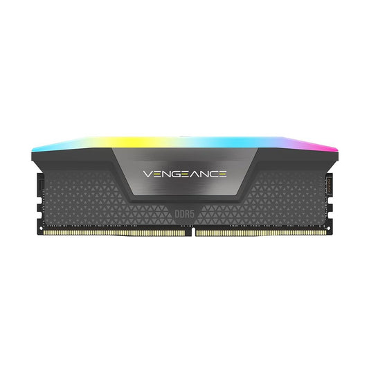MEMORIA DIMM DDR5 CORSAIR (CMH16GX5M1E6000Z36) 16GB 6000MT/S (1X16GB) VENGEANCE RGB, AMD EXPO, INTEL XMP, NEGRO 1.35V