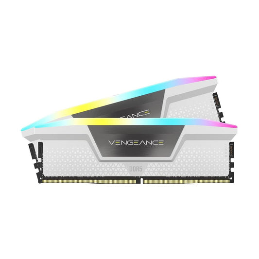 MEMORIA DIMM DDR5 CORSAIR (CMH32GX5M2B6400C36W) 32GB 6400MHZ (2X16GB) VENGEANCE RGB,BLANCO CL36-104