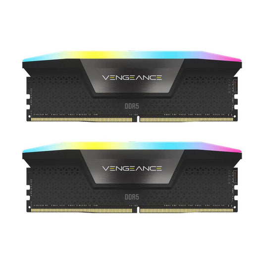 MEMORIA DIMM DDR5 CORSAIR (CMH32GX5M2B6400C36) 32GB 6400MHZ (2X16GB) VENGEANCE RGB,NEGRO CL36-104