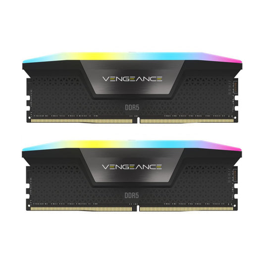 MEMORIA DIMM DDR5 CORSAIR (CMH64GX5M2B6000C30) 64GB 6000MHZ (2X32GB) VENGEANCE RGB,NEGRO CL30-76