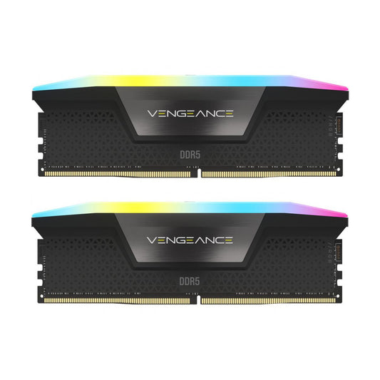 MEMORIA DIMM DDR5 CORSAIR (CMH64GX5M2B6000C30) 64GB 6000MHZ (2X32GB) VENGEANCE RGB,NEGRO CL30-76