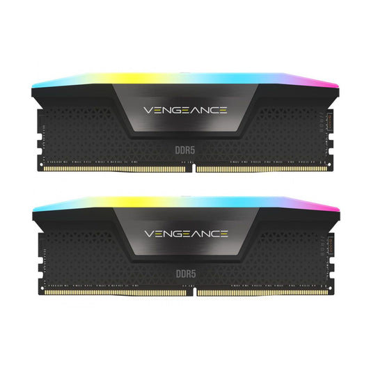 MEMORIA DIMM DDR5 CORSAIR (CMH64GX5M2B6400C32) 64GB 6400MHZ (2X32GB) VENGEANCE RGB,NEGRO CL32-84