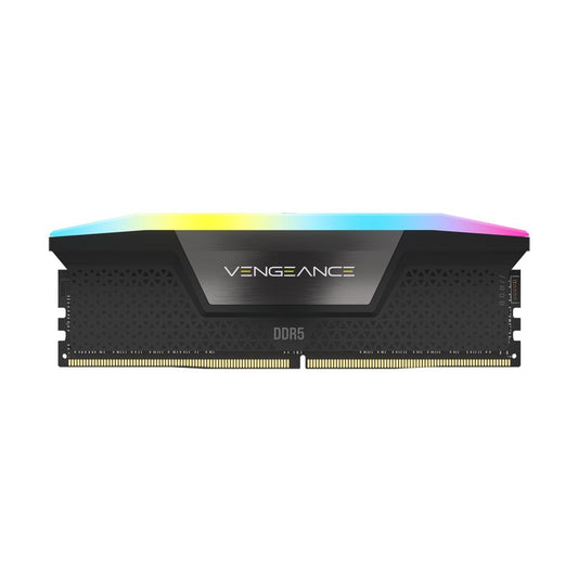 MEMORIA DIMM DDR5 CORSAIR (CMH8GX5M1B5200C40) 8GB 5200MT/S (1X8GB) VENGEANCE RGB, 1.25V NEGRA