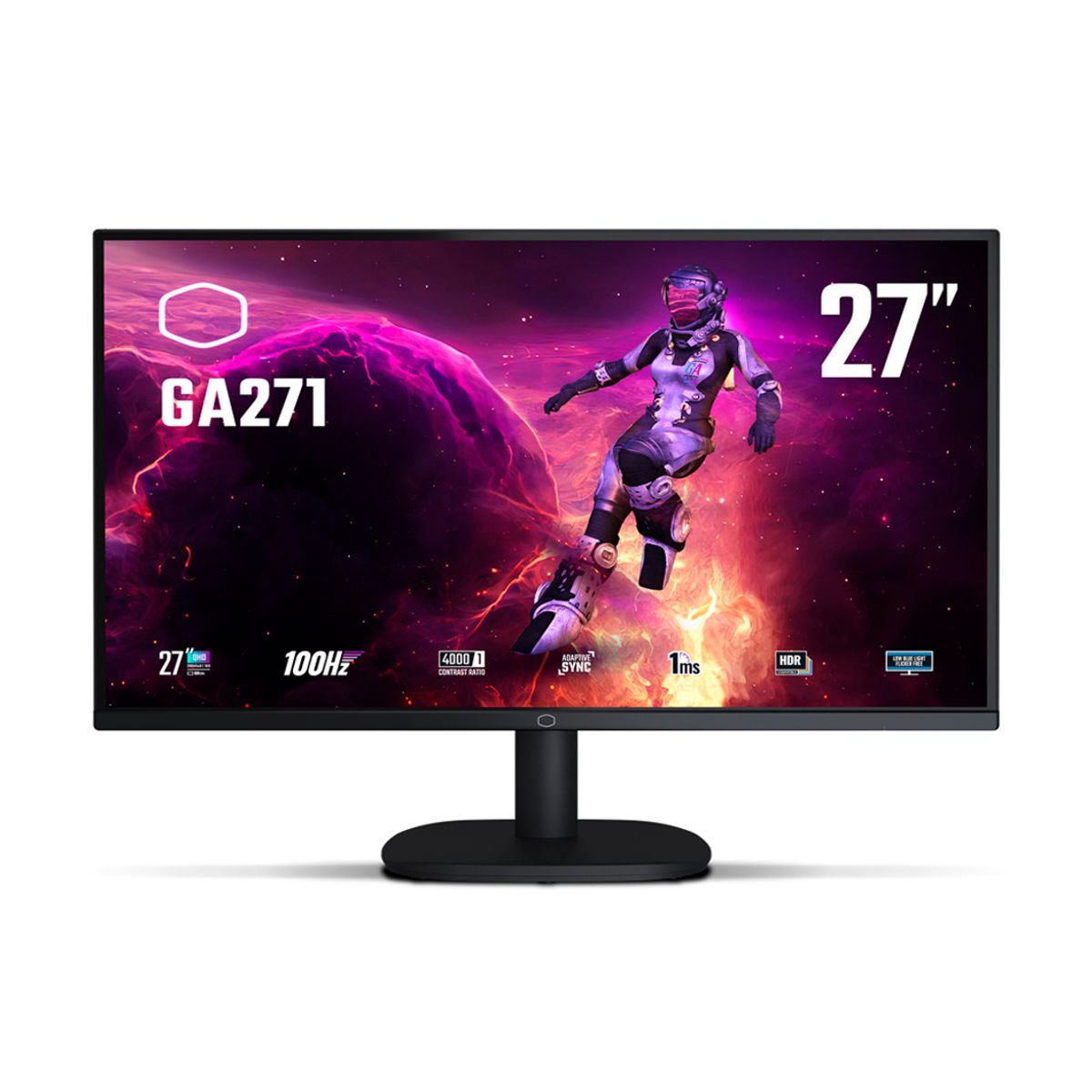 MONITOR LED COOLER MASTER 27" (CMI-GA271-US)2560*1440QHD,PLANO,100HZ,VA,1MS,2*HDMI,1DP,ENT 3.5MM,NEGRO