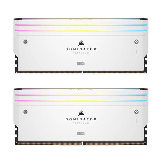 MEMORIA DIMM DDR5 CORSAIR (CMP32GX5M2B6000C30W) 32GB (2X16GB) 6000MHZ DOMINATOR TITANIUM BLANCO CL30