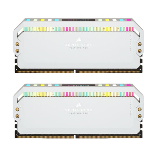MEMORIA DIMM DDR5 CORSAIR (CMT64GX5M2B5600C40W) 64GB 5600MHZ (2X32GB) DOMINATOR PLATINUM RGB,BLANCO