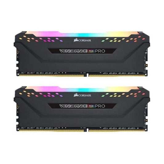 MEMORIA DIMM DDR4 CORSAIR (CMW16GX4M2C3200C16) 16GB 3200MHZ (2X8GB) VENGEANCE RGB PRO NEGRO CL16