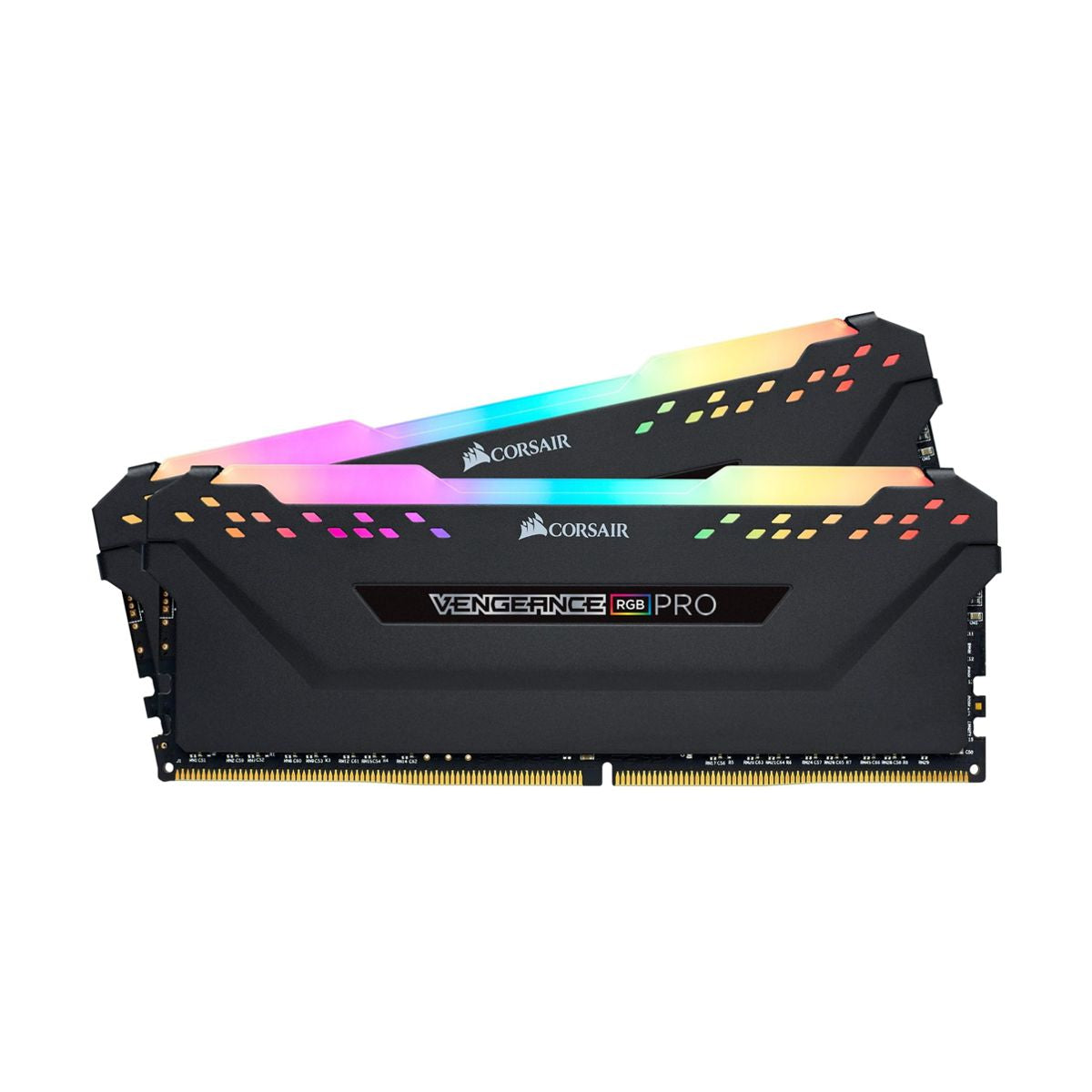 MEMORIA DIMM DDR4 CORSAIR (CMW32GX4M2E3200C16) 32GB 3200MHZ (2X16GB) VENGEANCE RGB PRO, NEGRO, 1.35