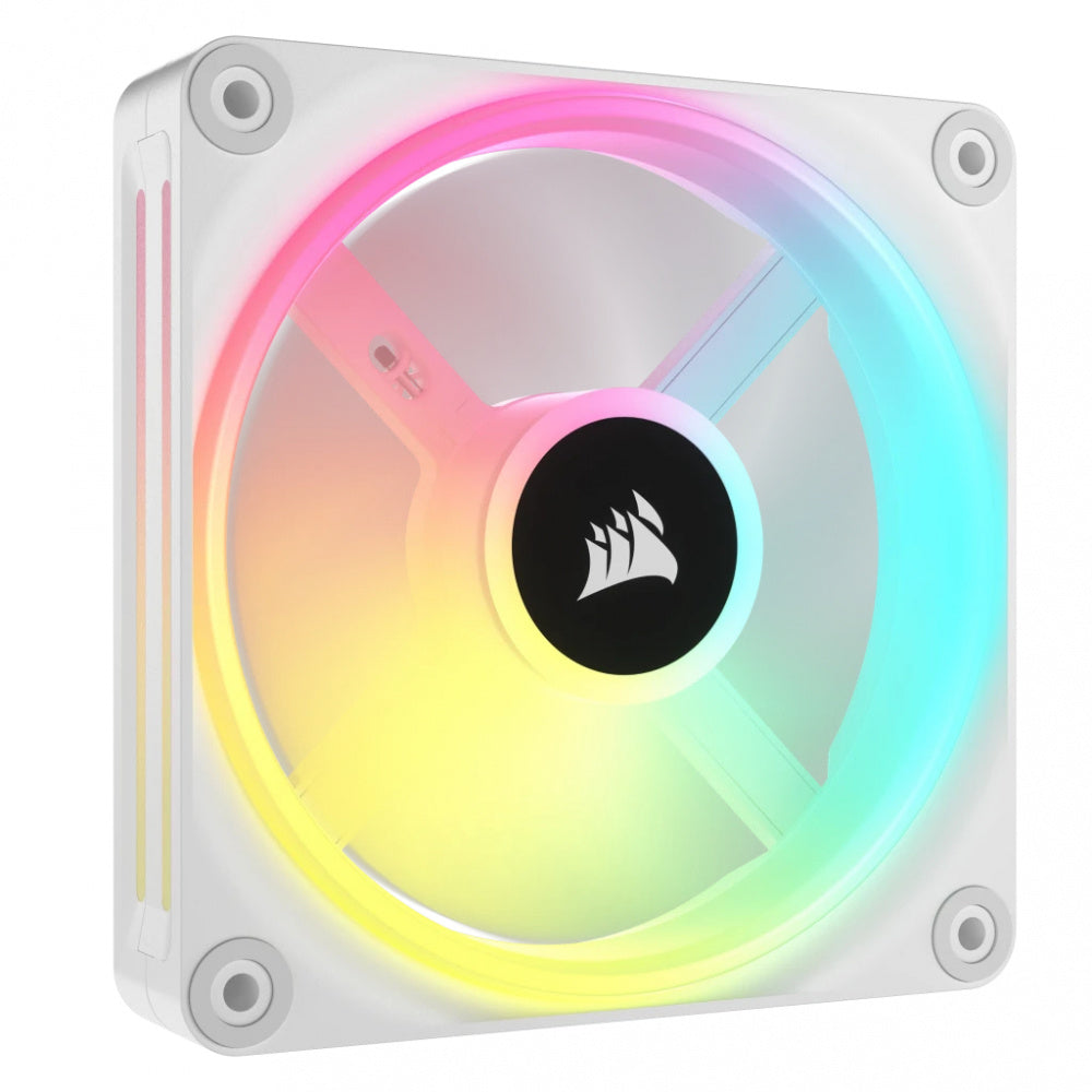 VENTILADOR GABINETE CORSAIR (CO-9051005-WW) ICUE LINK QX120 RGB,1 FAN,120MM,DOMO MAGNETICO,BLANCO
