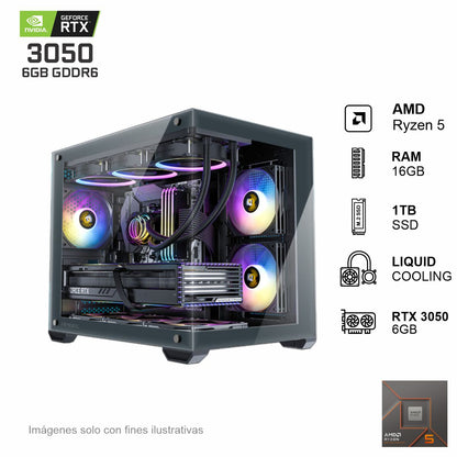 PC Gamer RTX 3050 AMD Ryzen 5 8400F 16GB de RAM 1TB SSD NVME 500W WIFI