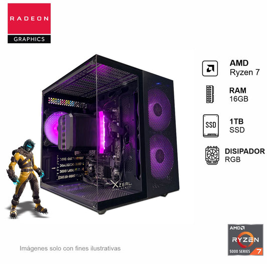 PC Gamer AMD Ryzen 7 5700G 16GB de RAM 1TB SSD 500W WIFI