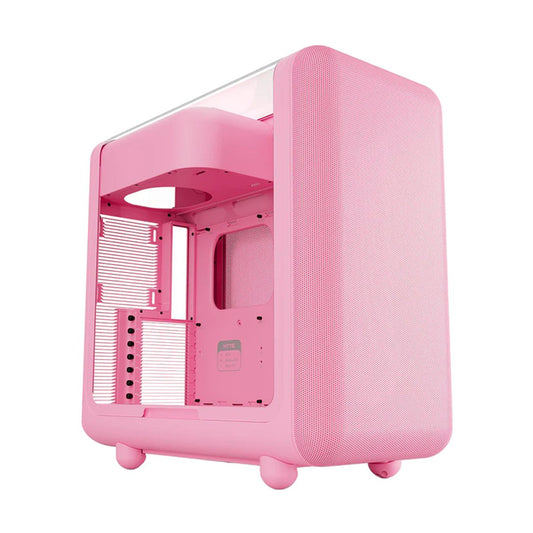 GABINETE HYTE (CS-HYTE-X50G-SM) X50,ATX,VIDRIO BISELADO CURVO PANEL LATERAL,ROSA,S/FUENTE