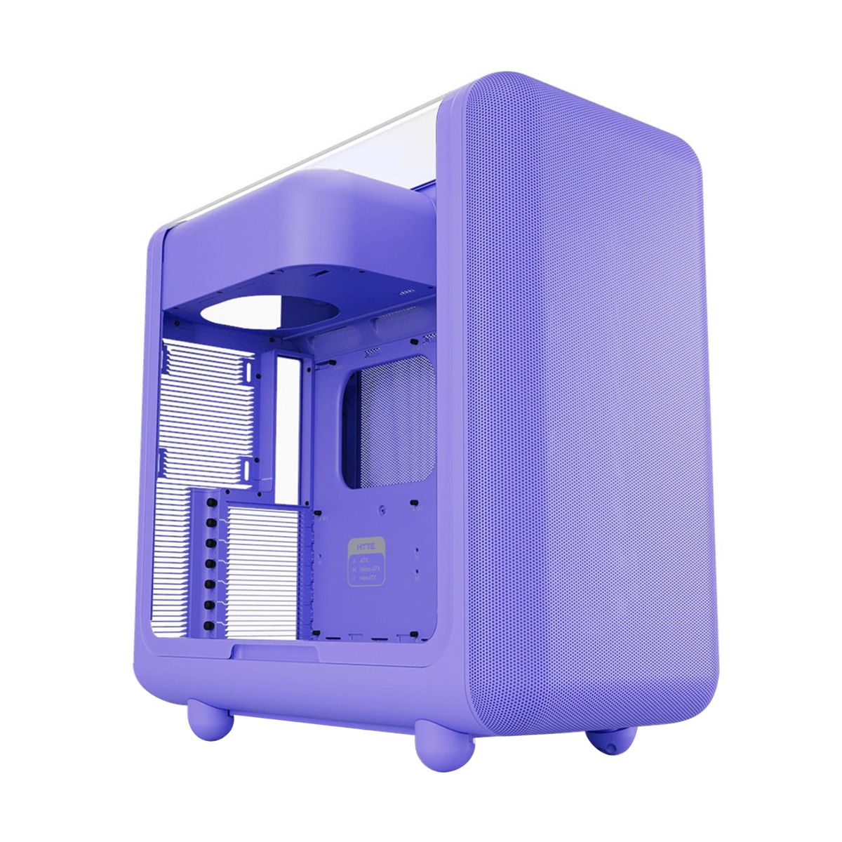 GABINETE HYTE (CS-HYTE-X50G-TM) X50,ATX VIDRIO BISELADO CURVO PANEL LATERAL,LILA,S/FUENTE