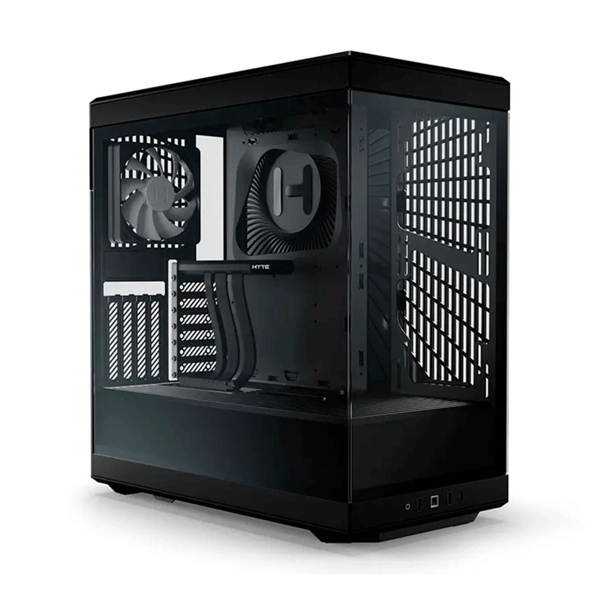 GABINETE HYTE (CS-HYTE-Y40-B)Y40,PITCH BLACK,ATX,VIDRIO PANORAMICO,2FAN,CABLE RISER INCL,NEG,S/FUENT
