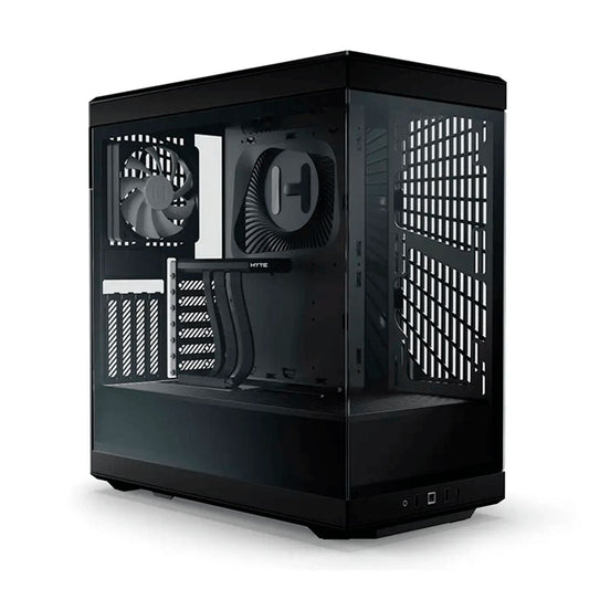 GABINETE HYTE (CS-HYTE-Y40-B)Y40,PITCH BLACK,ATX,VIDRIO PANORAMICO,2FAN,CABLE RISER INCL,NEG,S/FUENT
