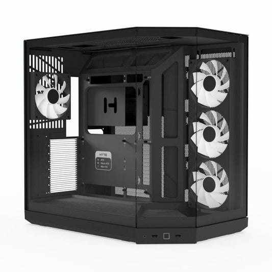 GABINETE HYTE (CS-HYTE-Y50RGB-BB) Y50 PITCH BLACK,4*FAN ARGB,ATX,DOBLE CAM CON CRISTAL,S/FUENTE