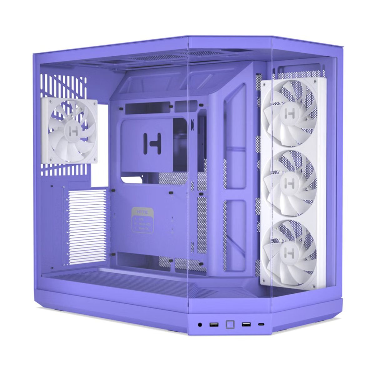 GABINETE HYTE (CS-HYTE-Y50RGB-TM) Y50 TARO MILK,4*FAN ARGB,ATX,DOBLE CAM CON CRISTAL,S/FUENTE