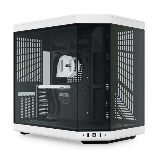 GABINETE HYTE (CS-HYTE-Y70-BW)Y70 EDICION ESTANDAR HYTE,ATX,CABLE RYSER INCL,NEGRO/BLANCO,S/FUENTE