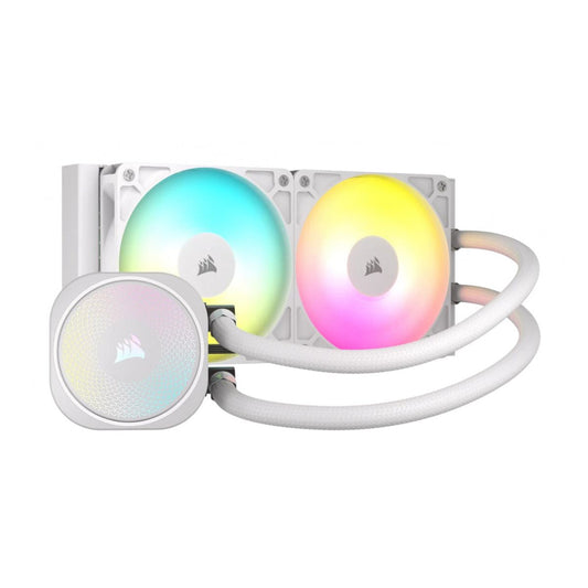 VENTILADOR P/CPU CORSAIR (CW-9060094-WW) NAUTILUS ARGB 240MM BLANCO,2*FAN,ENFRIAMIENTO LIQUIDO