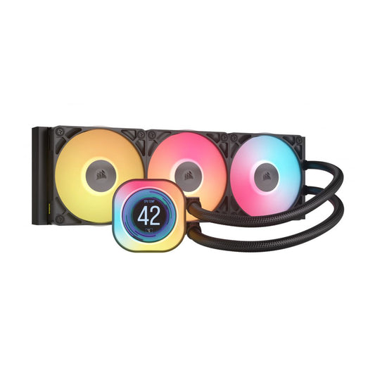 VENTILADOR P/CPU CORSAIR (CW-9061023-WW) ICUE LINK H150I LCD AIO,360MM,ENFRIAMIENTO LIQUIDO,NEGRO