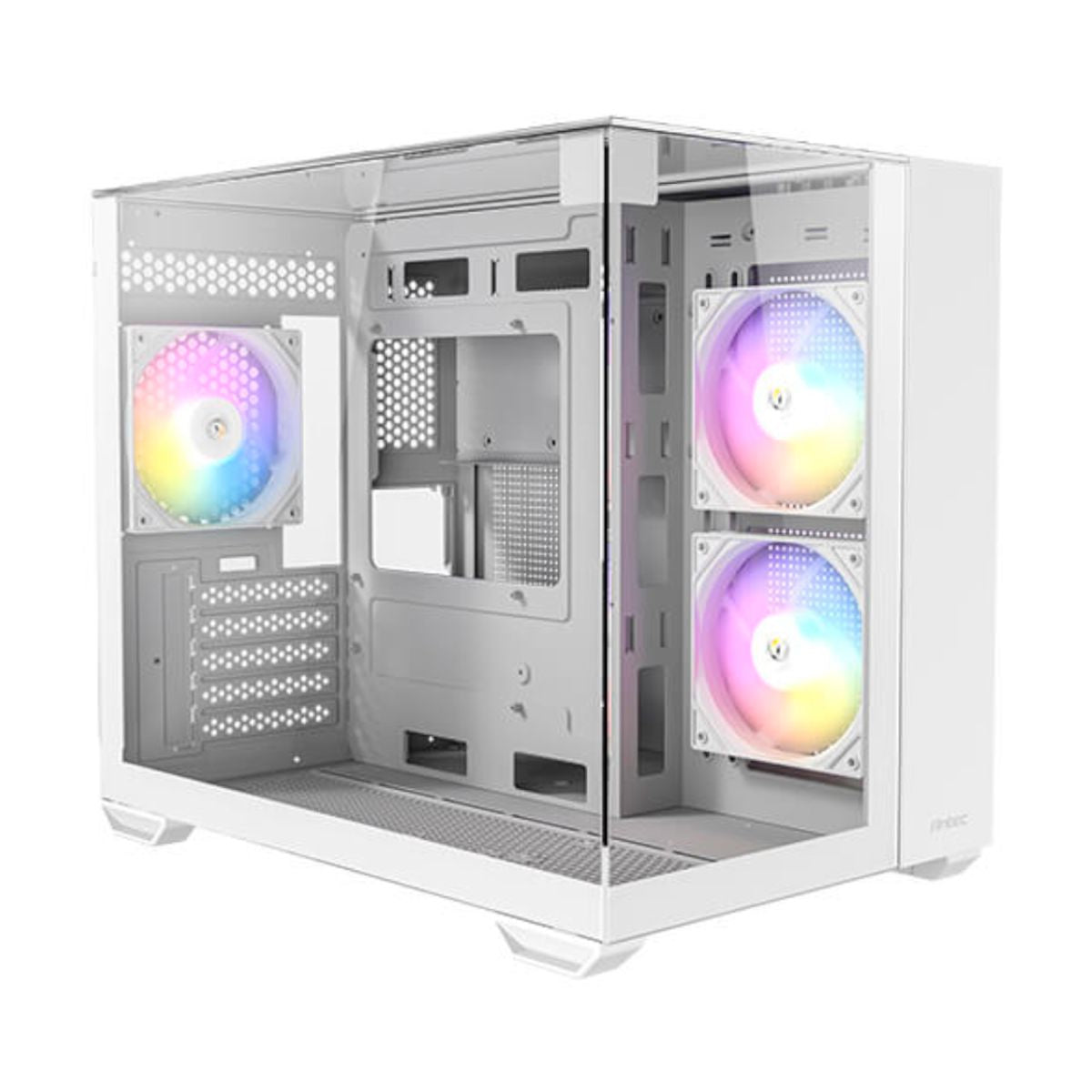 GABINETE ANTEC (CX600M TRIO ARGB WHITE_B) MINI TORRE,MICRO-ATX,3 CRISTALES,S/FUENTE,3*FAN,BLANCO