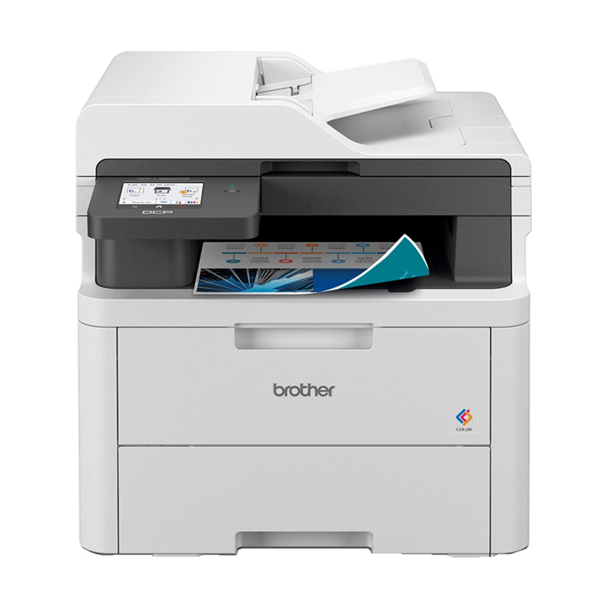 Multifuncional Laser Led Color Brother DCPL3560CDW - Impresion duplex, hasta 27 ppm B/N/Color, Gigabit Ethernet, Wifi 2.4/5GHz, Cama Plana Tamano Carta