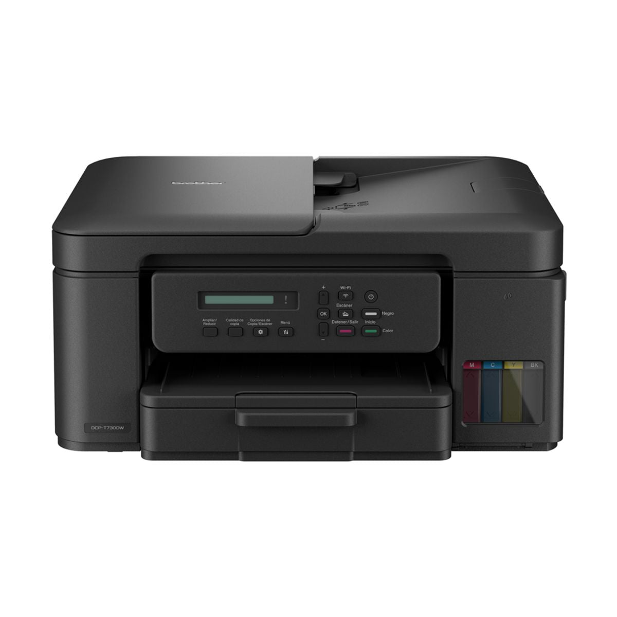 Multifuncional Tinta Continua Brother DCPT730DW - impresion duplex, 27 ppm negro/23 ppm color, USB 2.0, Wifi 2.4/5Ghz, cama plana color tamano carta